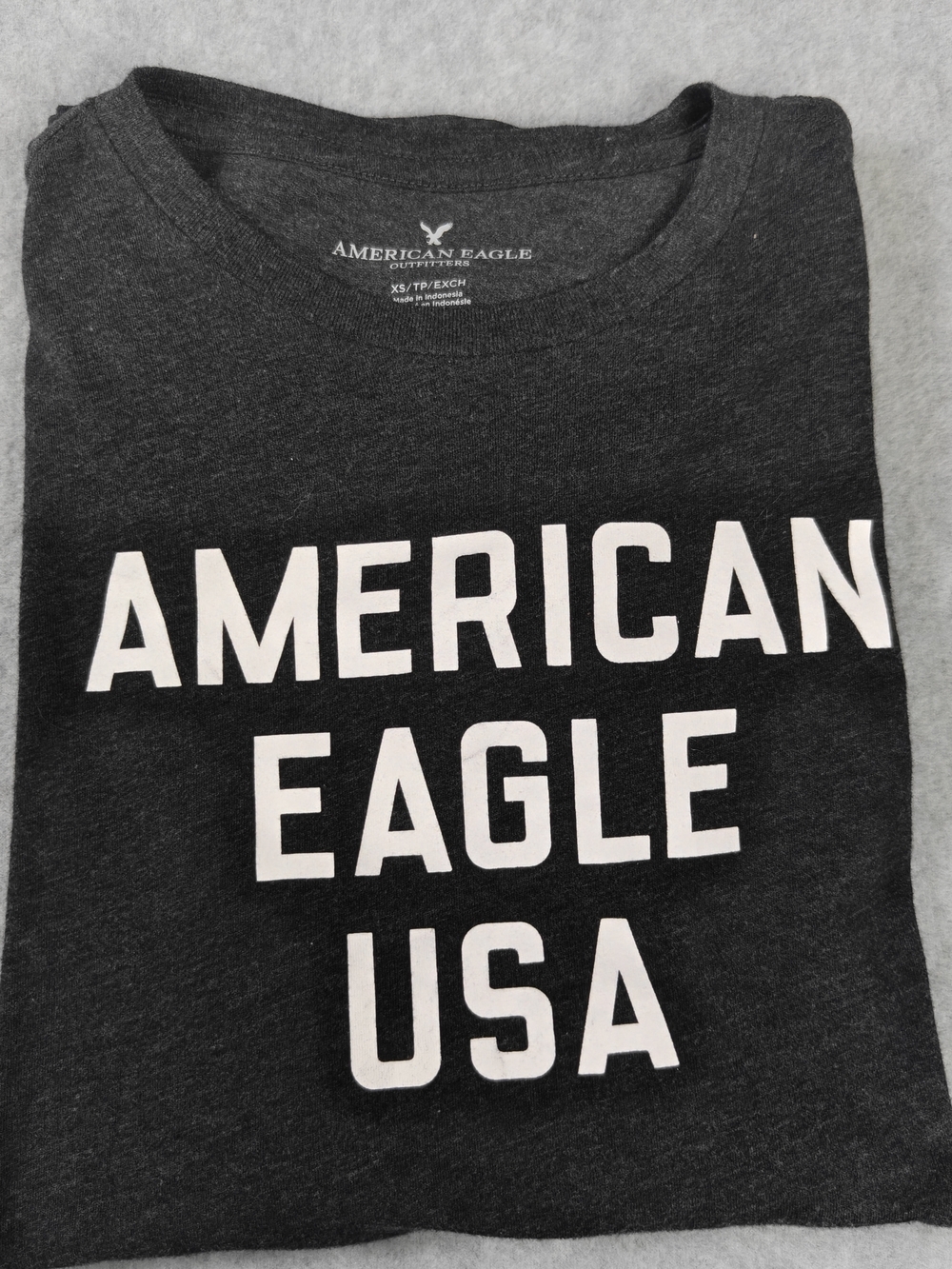 American Eagle USA Graphic Tee - Charcoal Kids Small - Picture 2 of 5